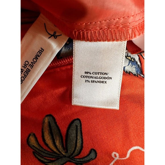 Ann Taylor womens shorts Size 6 orange floral devin fit‎ cotton casual resort - Picture 4 of 4